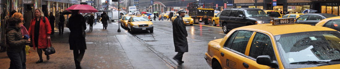  East 42nd Street on a Wet New York Day